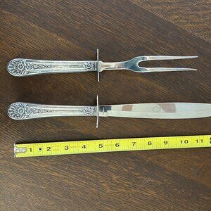 Floral Silverplate Carving Set